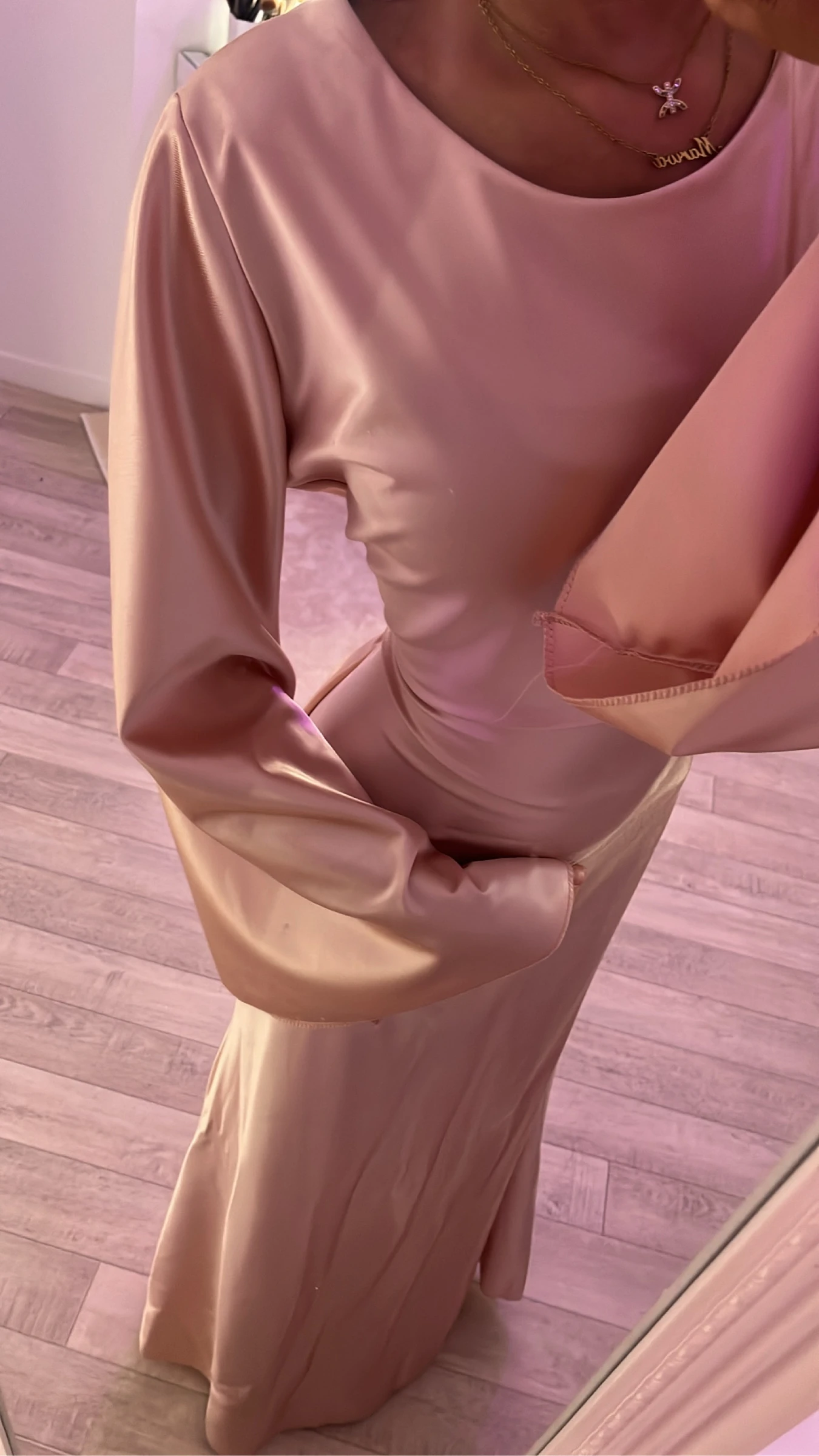 Robe cintré rose métallique  – photo 3